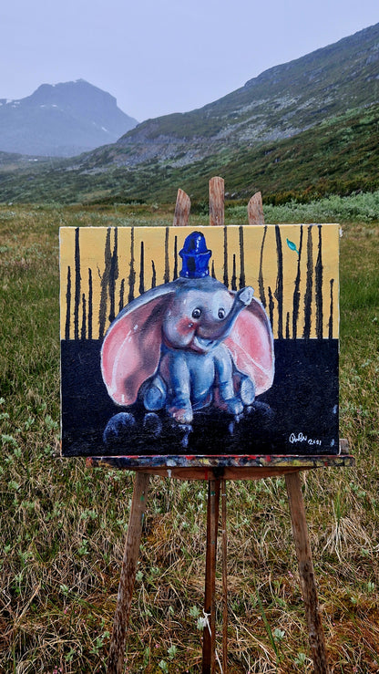 Elephant - lite oljemaleri norsk samtidskunst av Trond Berg-Nilssen