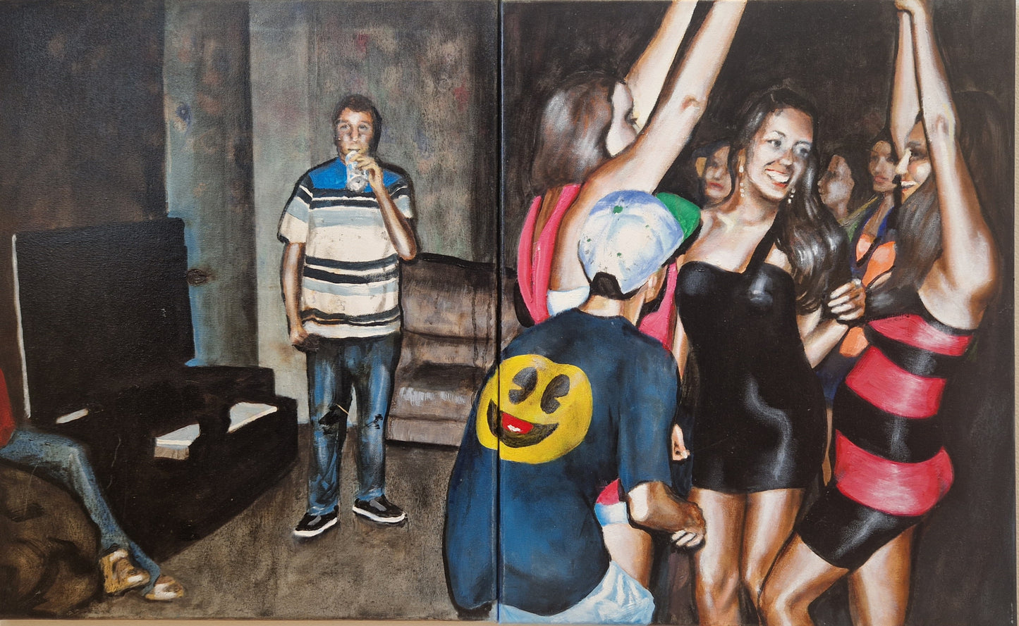 Fest 1 og 2 dobbelt-maleri norsk samtidskunst til din kunstsamling av Trond Berg-Nilssen