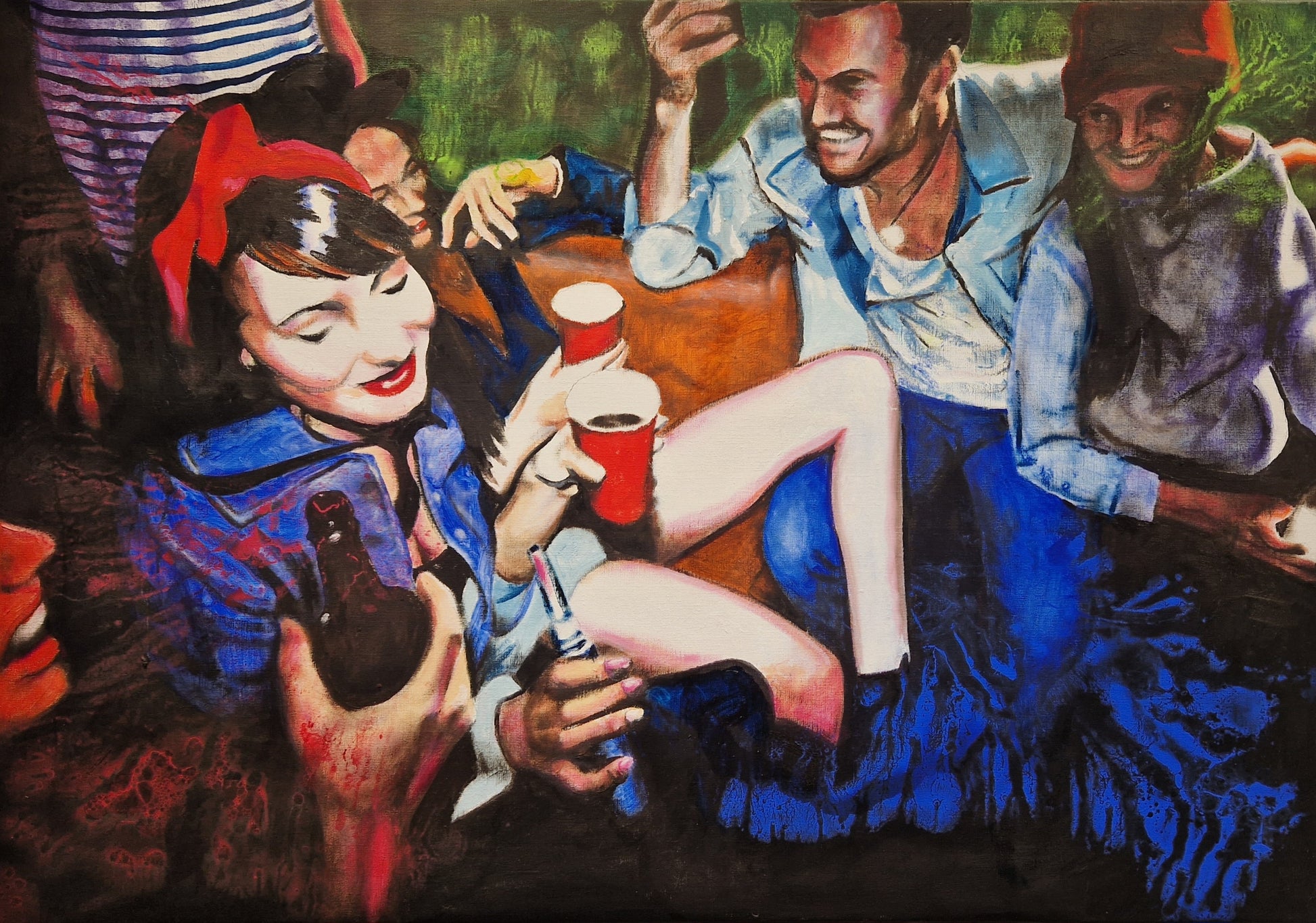Red cups stort figurativt kunsttrykk av Trond Berg-Nilssen