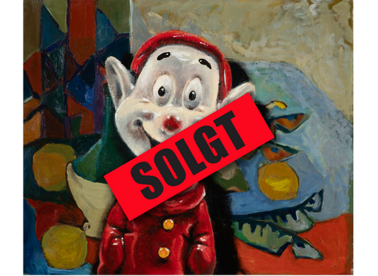 Clown oljemaleri norsk samtidskunst av Trond Berg-Nilssen