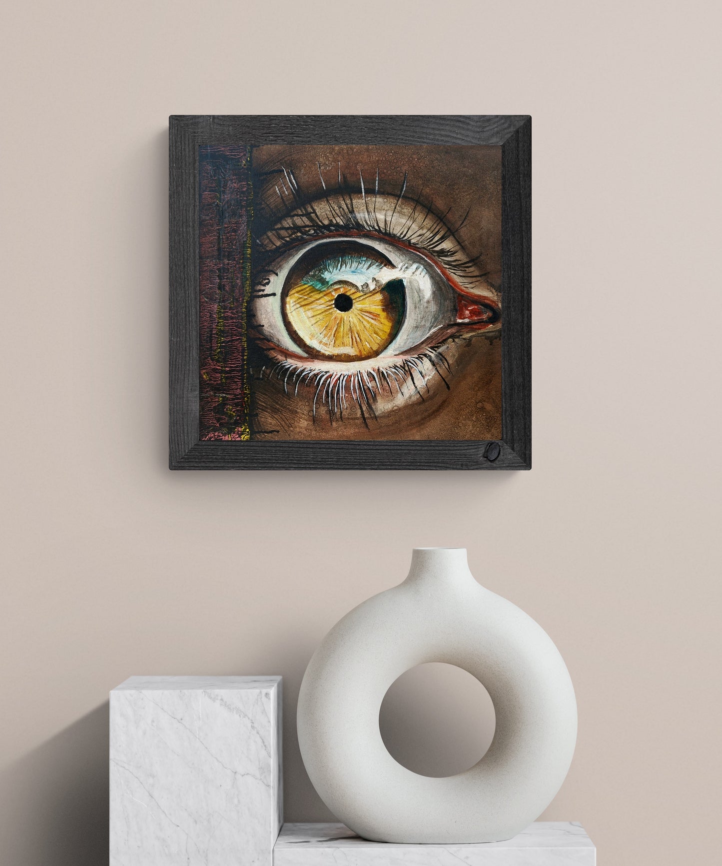 'Right eye' lite  maleri norsk samtidskunst - av Trond Berg-Nilssen